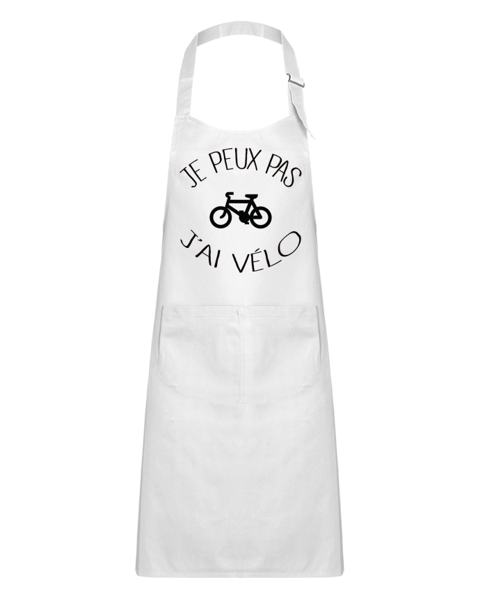 Kids chef pocket apron Je peux pas j'ai vélo by Freeyourshirt.com