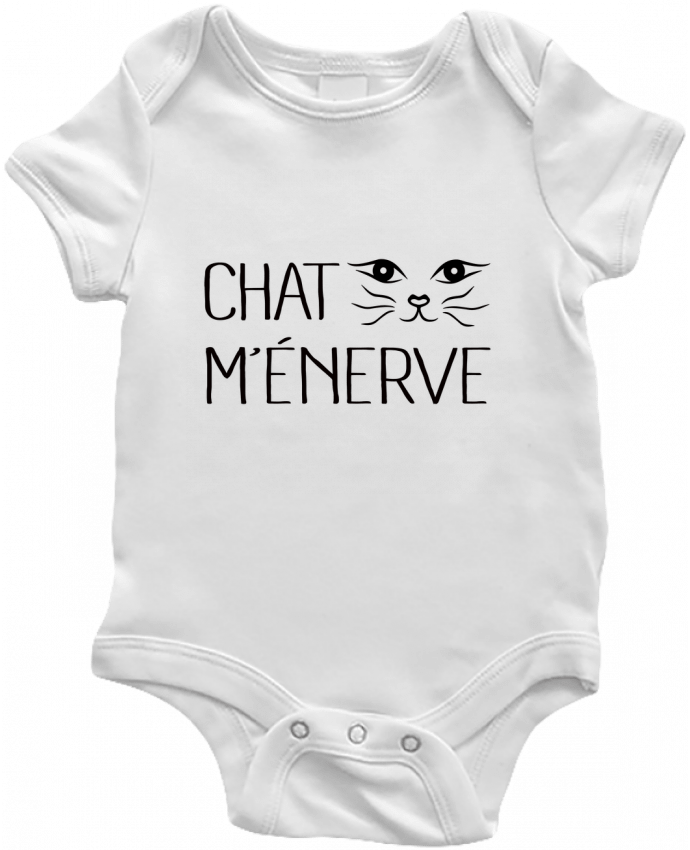 Body bébé Chat m'énerve par Freeyourshirt.com