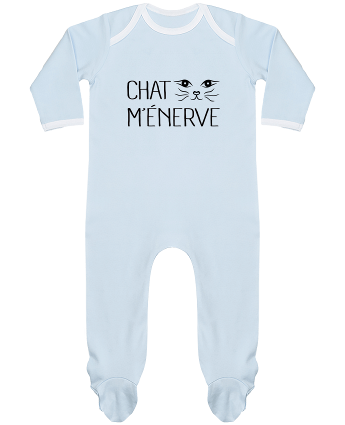 Body Pyjama Bébé Chat m'énerve par Freeyourshirt.com