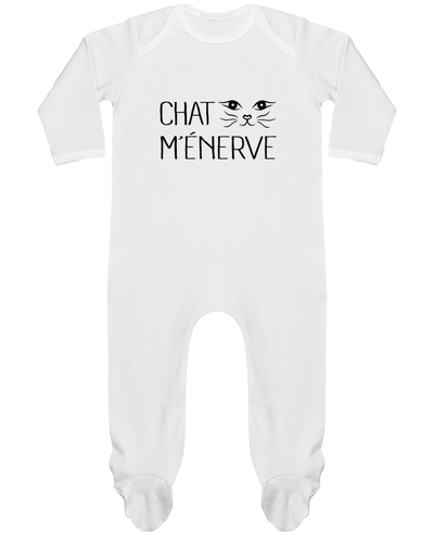 Body Pyjama Bébé Chat m'énerve par Freeyourshirt.com