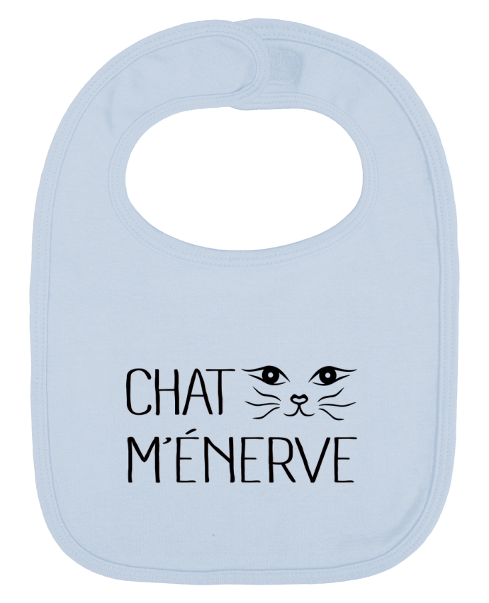 Bavoir bébé uni Chat m'énerve par Freeyourshirt.com