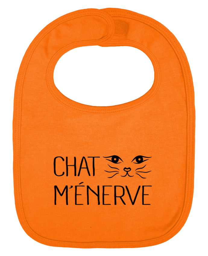 Bavoir bébé uni Chat m'énerve par Freeyourshirt.com