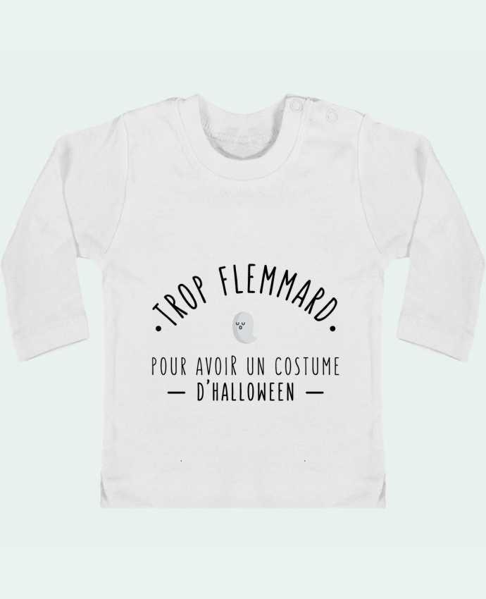 Camiseta Bebé Manga Larga con Botones  Trop flemmard pour avoir un costume d'halloween manches longues du designer tunetoo