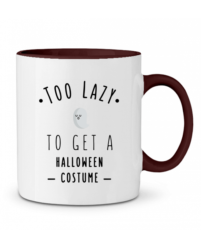 Taza Cerámica Bicolor Too Lazy to get a Halloween Costume tunetoo