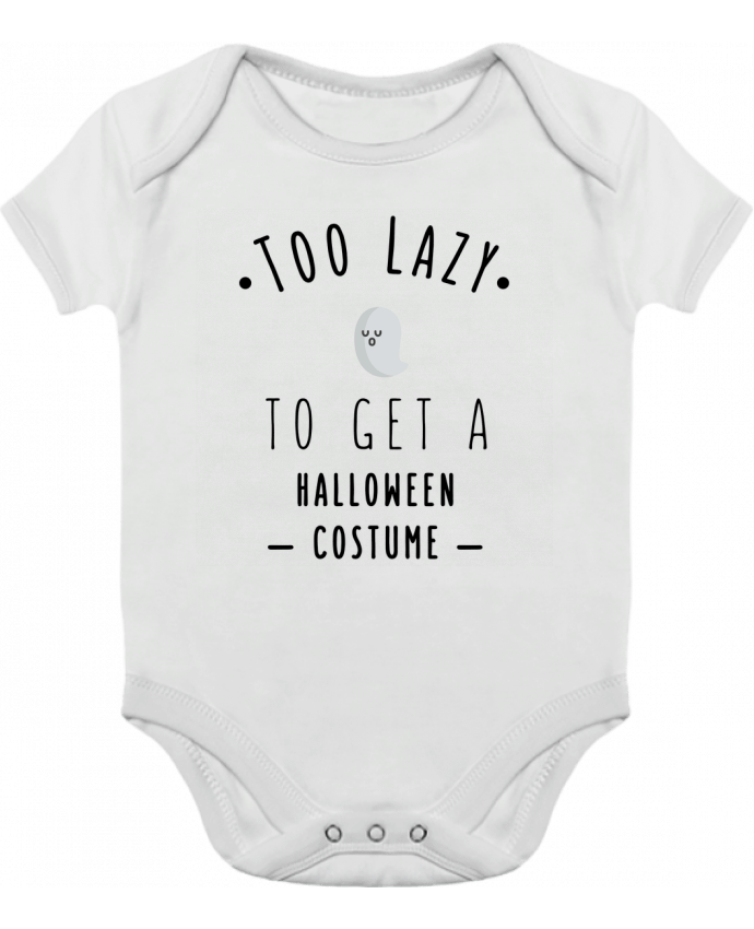 Body bébé manches contrastées Too Lazy to get a Halloween Costume par tunetoo