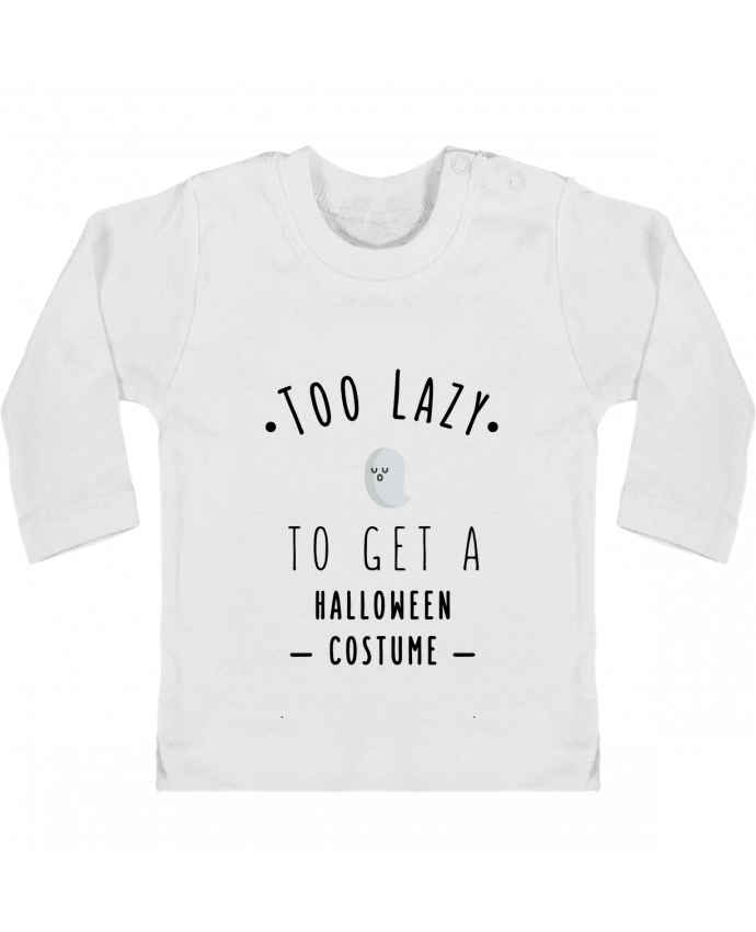 Camiseta Bebé Manga Larga con Botones  Too Lazy to get a Halloween Costume manches longues du designer tunetoo