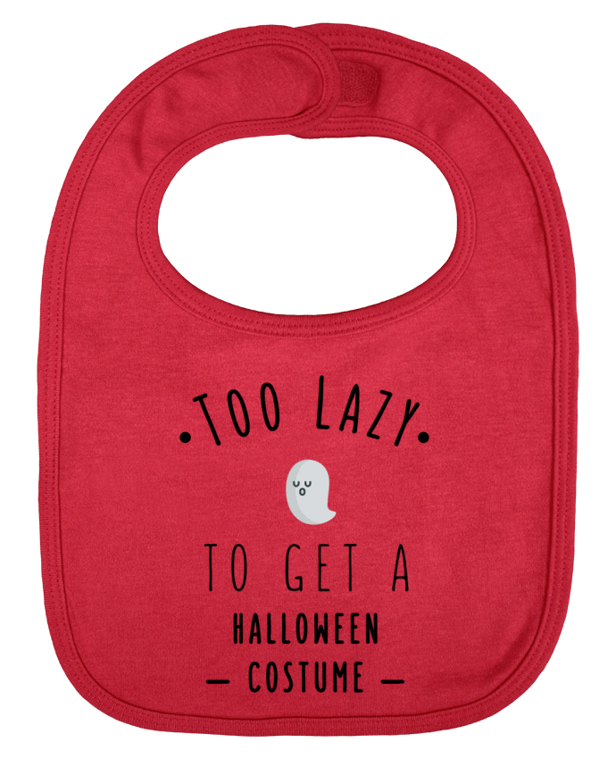 Baby Bib plain and contrast Too Lazy to get a Halloween Costume by tunetoo