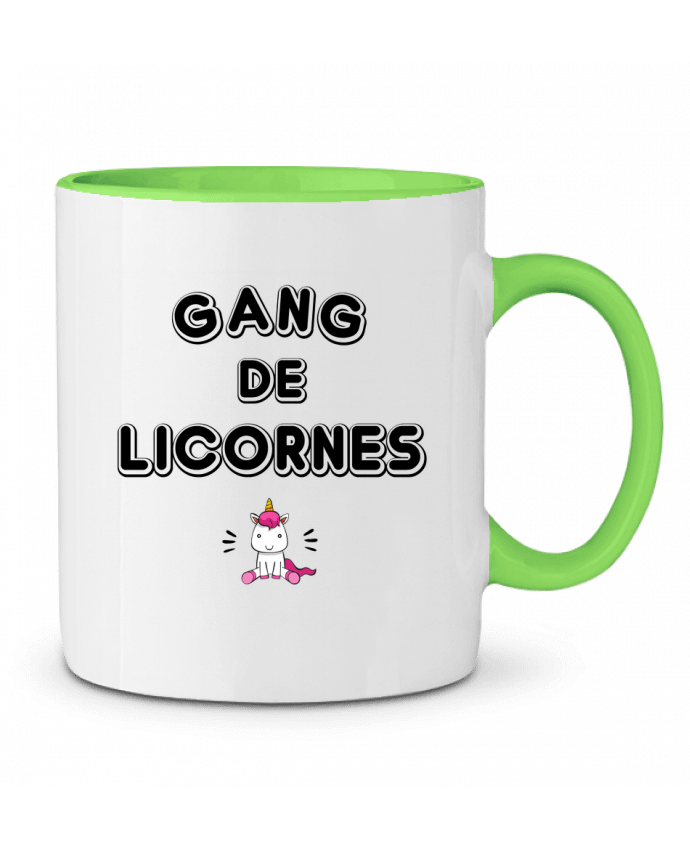 Mug bicolore Gang de licornes LPMDL
