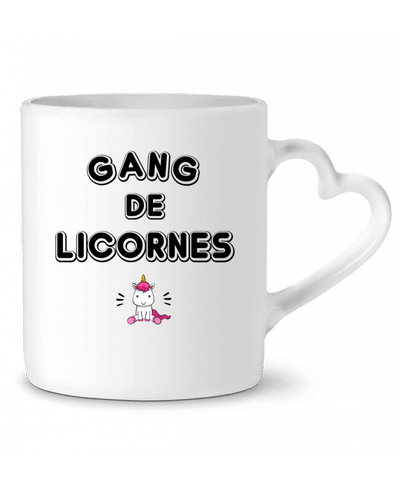 Mug coeur Gang de licornes par LPMDL