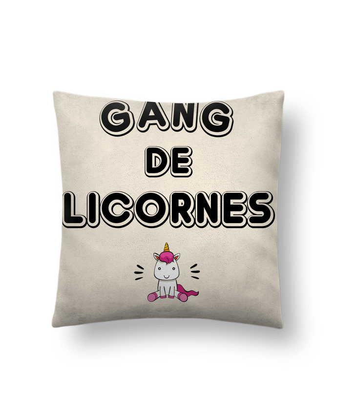 Cushion suede touch 45 x 45 cm Gang de licornes by LPMDL