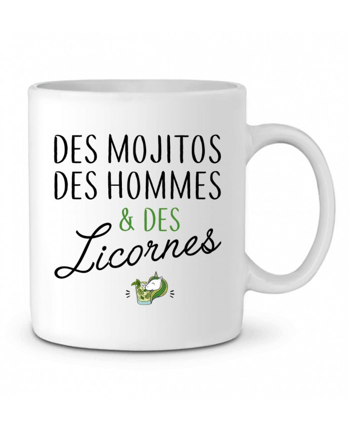 Taza Cerámica Des mojitos des hommes & des licornes por LPMDL