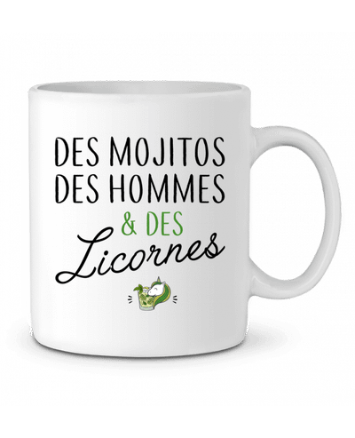 Mug  Des mojitos des hommes & des licornes par LPMDL