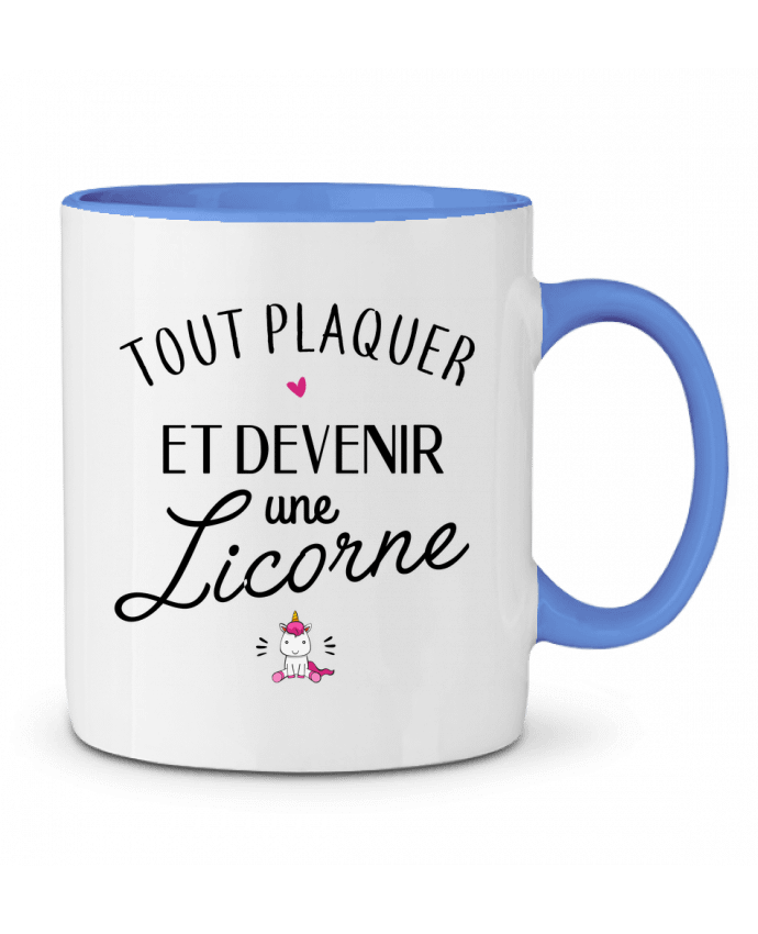 Two-tone Ceramic Mug Tout plaquer et devenir une licorne LPMDL