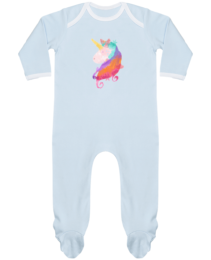 Body Pyjama Bébé Watercolor Unicorn par PinkGlitter