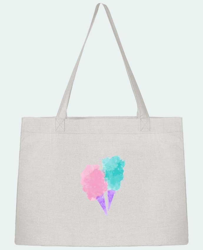 Shopping tote bag Stanley Stella Watercolor Cotton Candy by PinkGlitter
