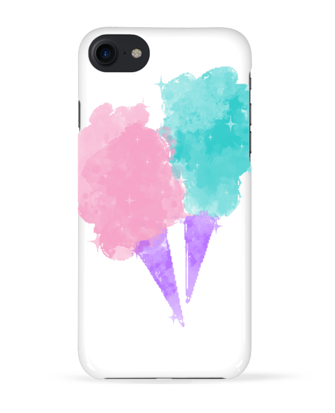 Case 3D iPhone 7 Watercolor Cotton Candy de PinkGlitter