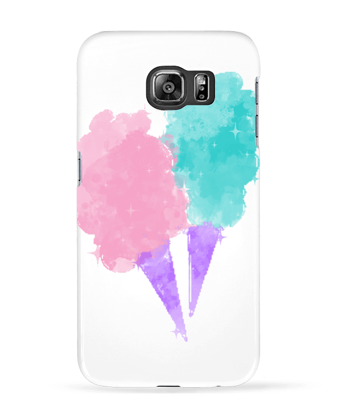 Case 3D Samsung Galaxy S6 Watercolor Cotton Candy - PinkGlitter
