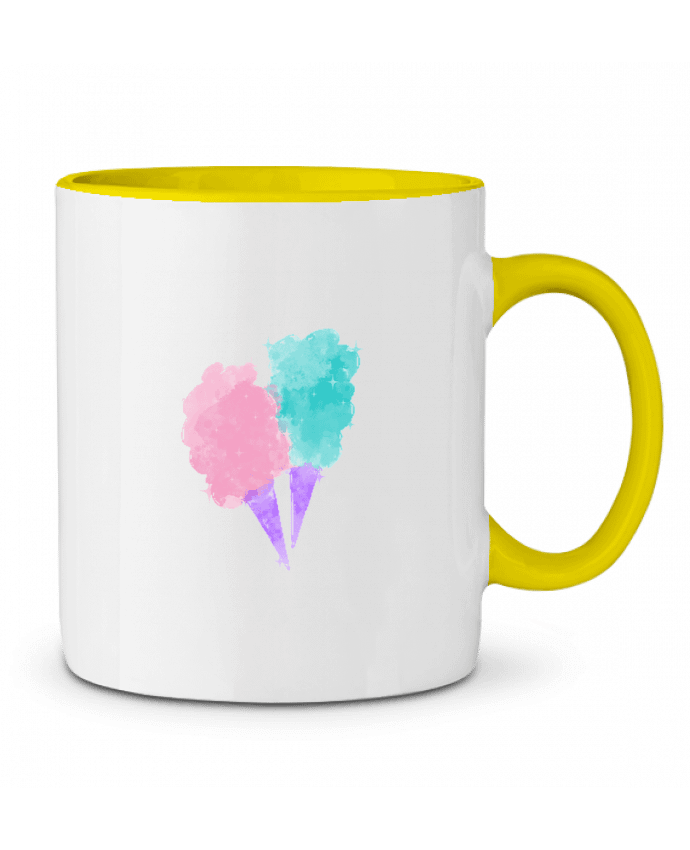 Taza Cerámica Bicolor Watercolor Cotton Candy PinkGlitter