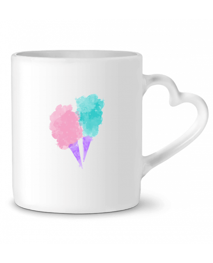 Taza Corazón Watercolor Cotton Candy por PinkGlitter