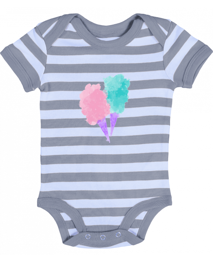 Baby Body striped Watercolor Cotton Candy - PinkGlitter