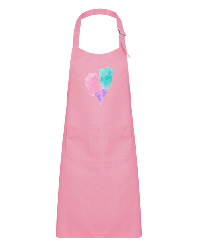 Kids chef pocket apron Watercolor Cotton Candy by PinkGlitter