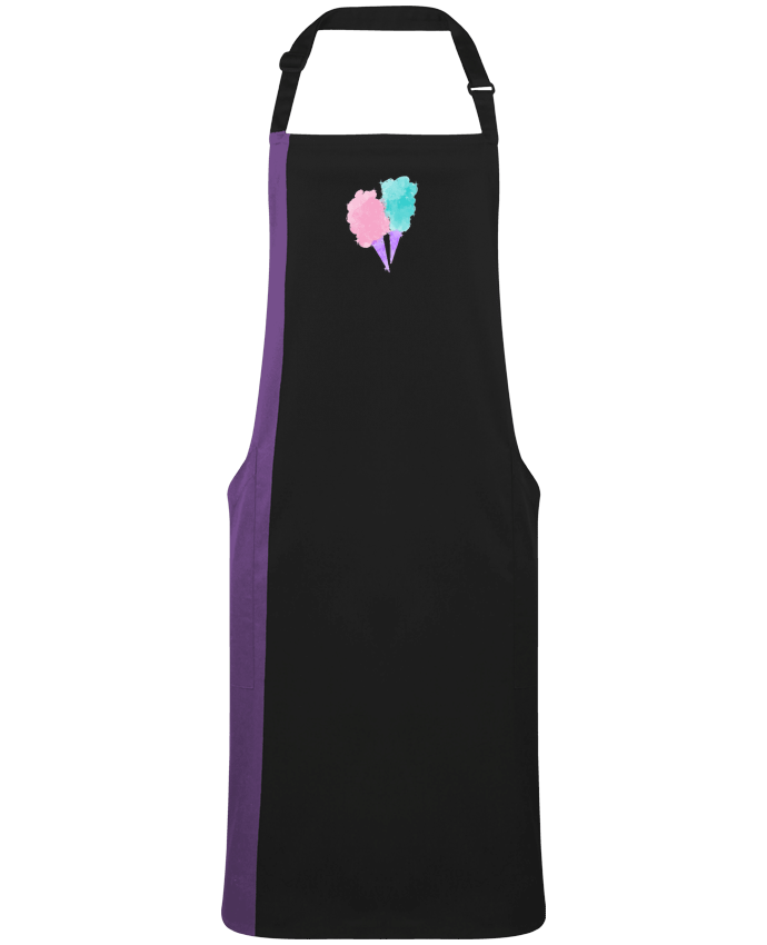 Two-tone long Apron Watercolor Cotton Candy by  PinkGlitter