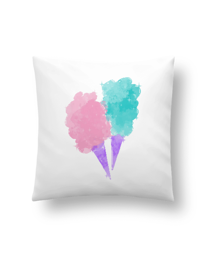 Cushion synthetic soft 45 x 45 cm Watercolor Cotton Candy by PinkGlitter