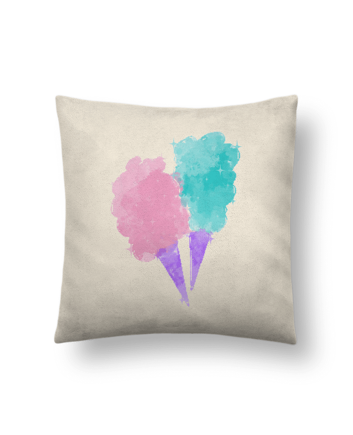 Cushion suede touch 45 x 45 cm Watercolor Cotton Candy by PinkGlitter