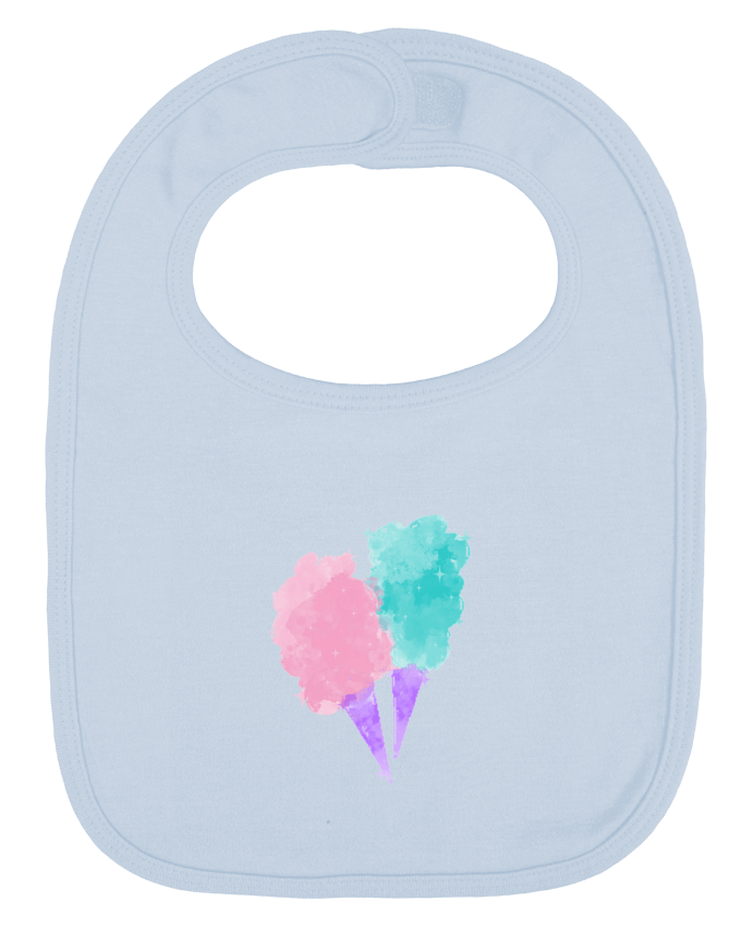 Bavoir bébé uni Watercolor Cotton Candy par PinkGlitter
