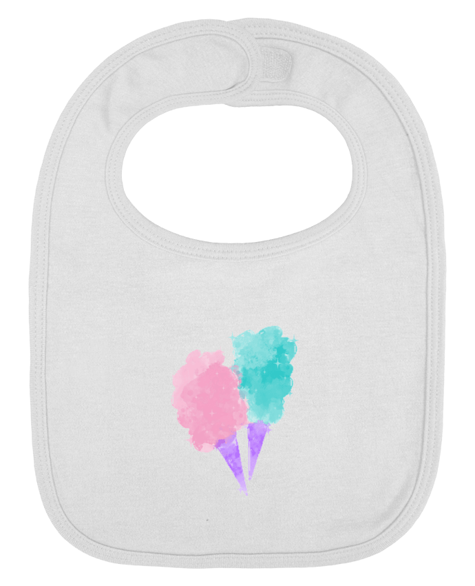 Baby Bib plain and contrast Watercolor Cotton Candy by PinkGlitter