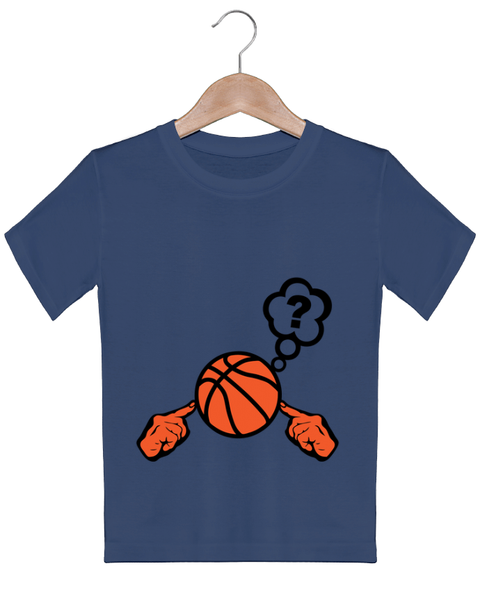 T-shirt garçon motif ballon basketball basket bulle reflechi design Achille