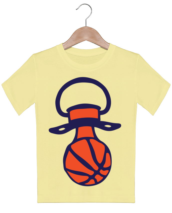 T-shirt garçon motif ballon basketball en tetine basket Achille
