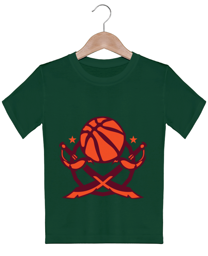 T-shirt garçon motif basketball logo sabre club equipe team Achille