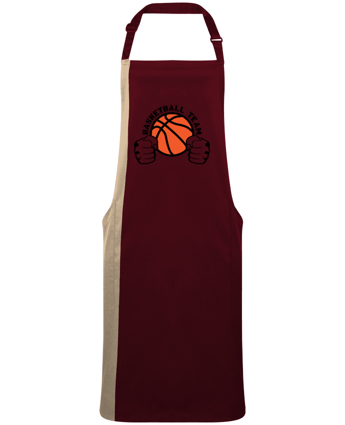 Tablier bicolore basketball team poing ferme logo equipe par  Achille