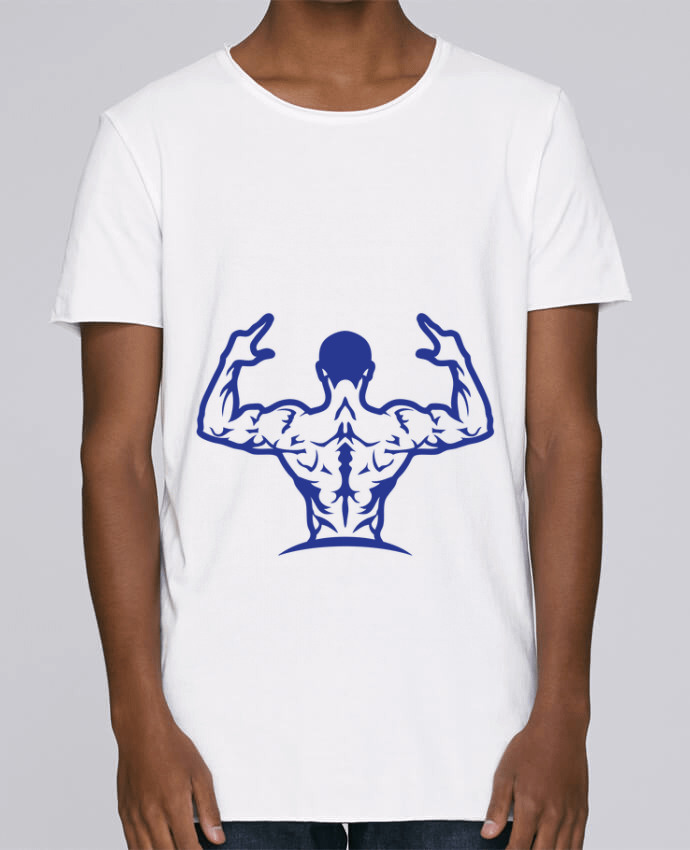  T-shirt Oversized Homme Stanley  pose biceps dos bodybuilding musculation par Achille