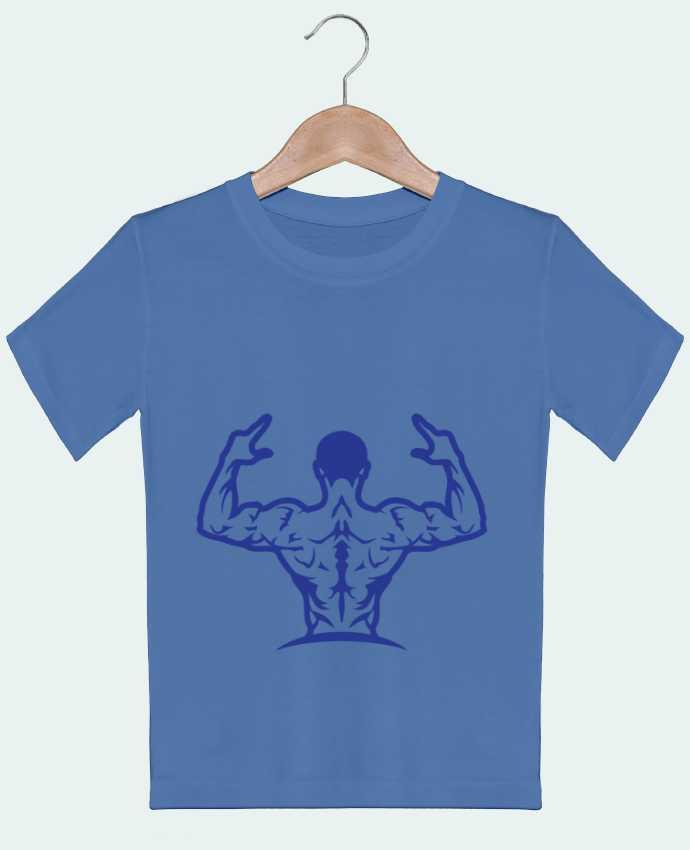 T-shirt garçon motif pose biceps dos bodybuilding musculation Achille