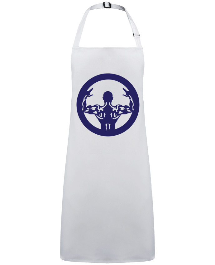 Tablier bodybuilding musculation logo biceps pose par  Achille