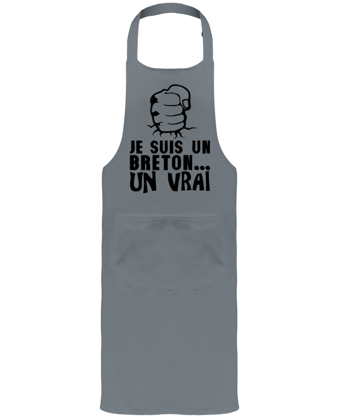 Garden or Sommelier Apron with Pocket breton vrai veritable citation humour by Achille