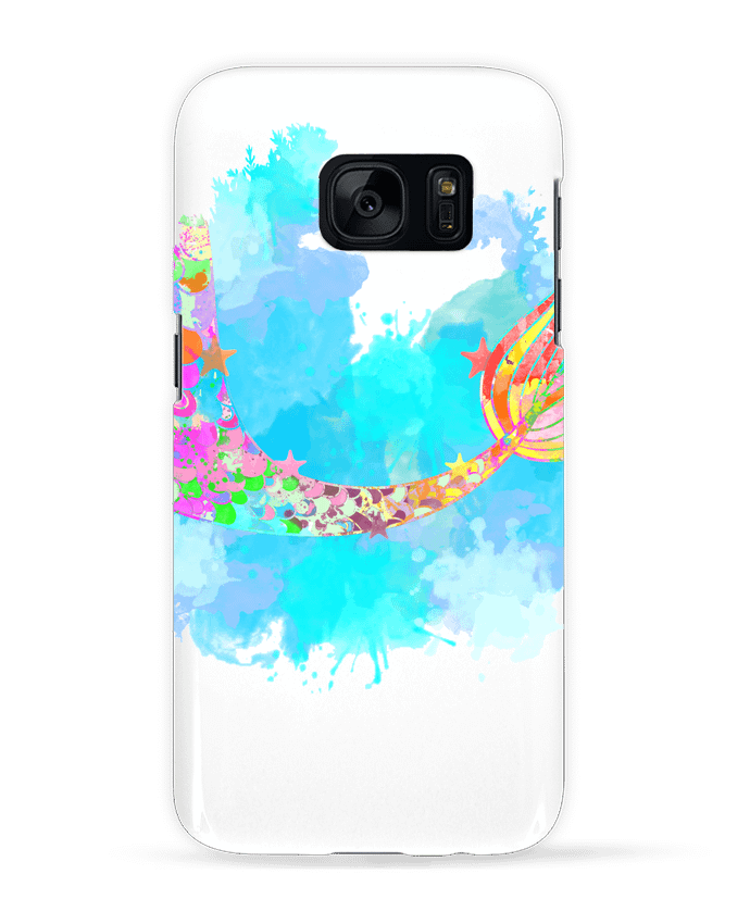 Coque 3D Samsung Galaxy S7  Watercolor Mermaid par PinkGlitter
