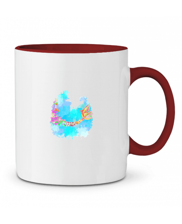 Mug bicolore Watercolor Mermaid PinkGlitter