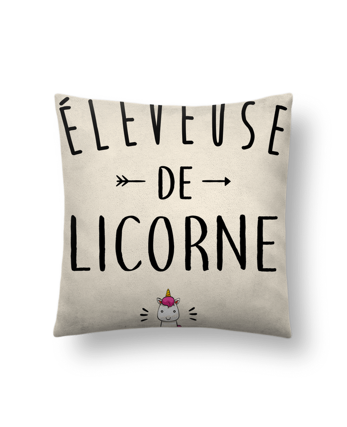 Coussin suédine Éleveuse de licorne par LPMDL