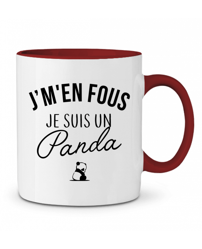 Taza Cerámica Bicolor J'm'en fous je suis un panda LPMDL