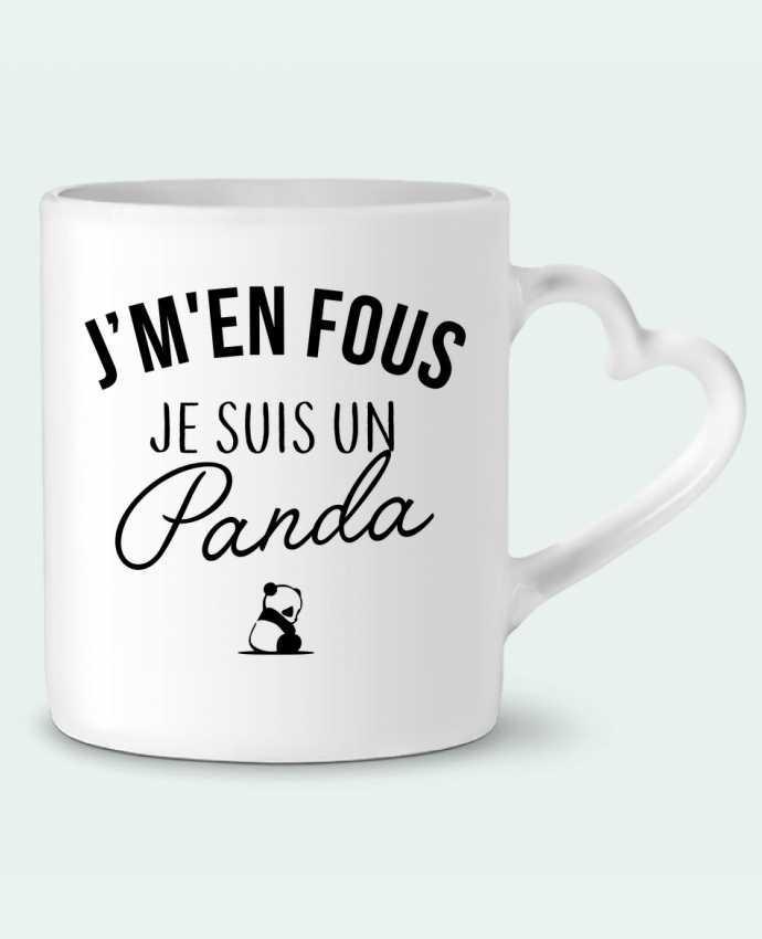 Mug coeur J'm'en fous je suis un panda par LPMDL