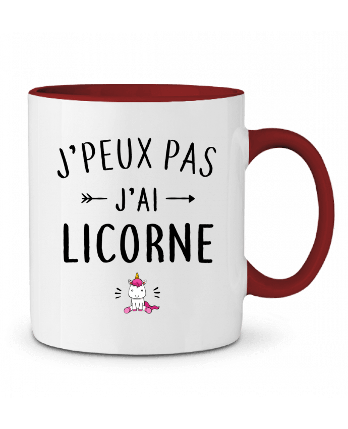 Two-tone Ceramic Mug J'peux pas j'ai licorne LPMDL