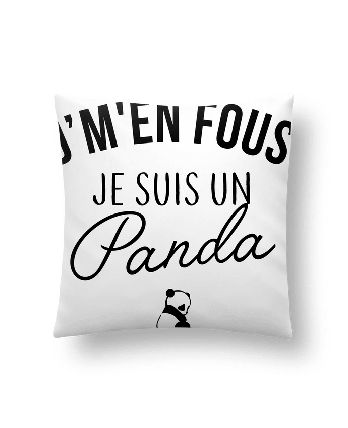 Cushion synthetic soft 45 x 45 cm J'm'en fous je suis un panda by LPMDL