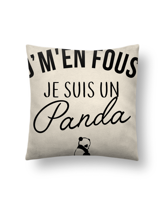 Cushion suede touch 45 x 45 cm J'm'en fous je suis un panda by LPMDL