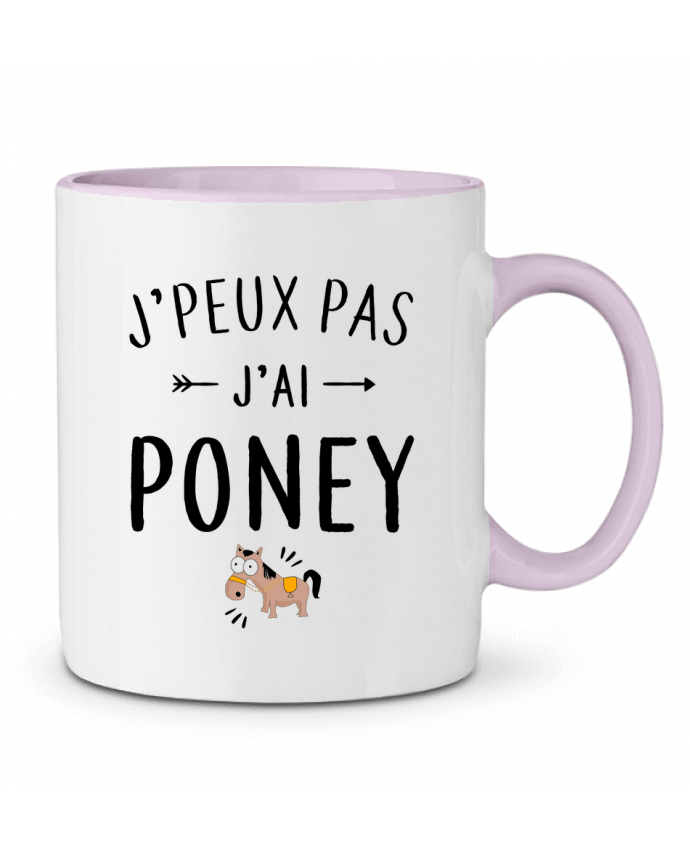 Two-tone Ceramic Mug J'peux pas j'ai poney LPMDL