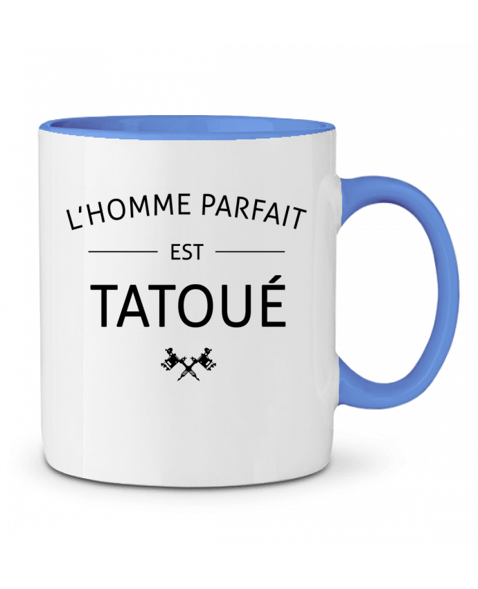 Mug bicolore L'homme parfait est tatoué LPMDL