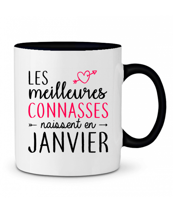 Mug bicolore Les meilleures connasses naissent Janvier LPMDL