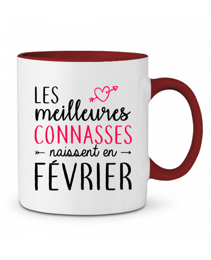 Mug bicolore Les meilleures connasses naissent Février LPMDL